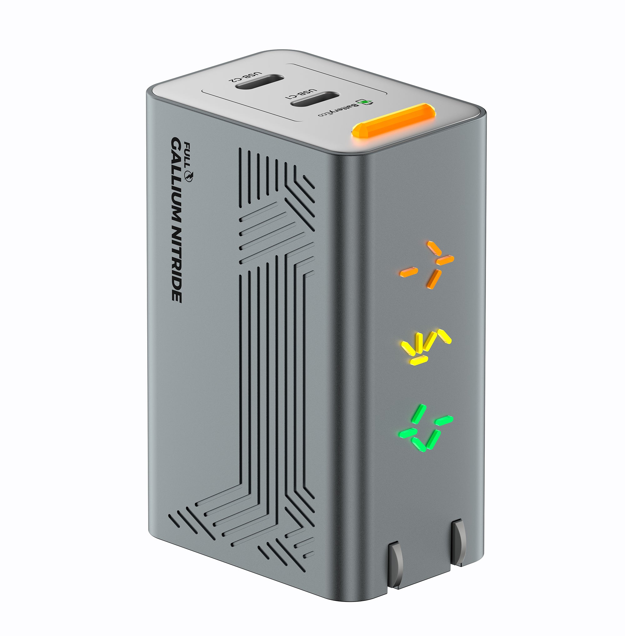 PHYSCE(ファイス) 67W GaN急速充電器 USB-C×2 PD対応 2台同時でも最大47%速い ポート独立給電 360°RGBライト 折りたたみ式プラグ PSE技術基準適合 MacBook Pro 14 iPhone 17/16/15 iPad対応