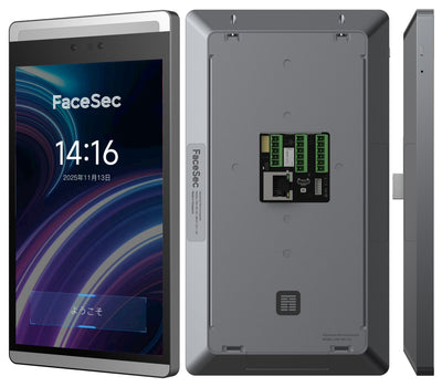 FaceSec(ﾌｪｲｽｾｯｸ) 入退室管理 AI顔認証 高速 高精度 アクセスコントロール 管理システム内蔵 8インチ壁掛け型（FRD-WS-HD3G）3GB+32GB