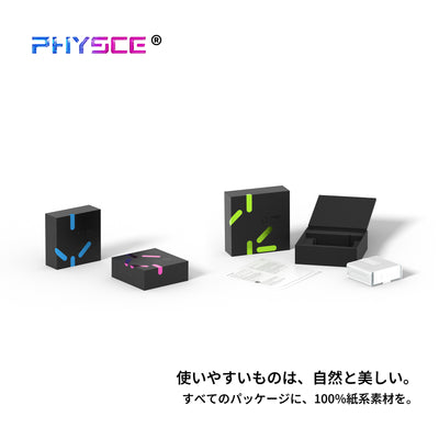 PHYSCE(ﾌｧｲｽ) 45W GaN急速充電器 USB-C×2 PD3.2 AVS/PPS対応 2台同時でも最大56%速い ポート独立給電 360°RGBライト 折りたたみ式プラグ PSE技術基準適合 MacBook Air iPhone 17/16/15 iPad対応