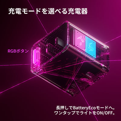 PHYSCE(ﾌｧｲｽ) 45W GaN急速充電器 USB-C×2 PD3.2 AVS/PPS対応 2台同時でも最大56%速い ポート独立給電 360°RGBライト 折りたたみ式プラグ PSE技術基準適合 MacBook Air iPhone 17/16/15 iPad対応