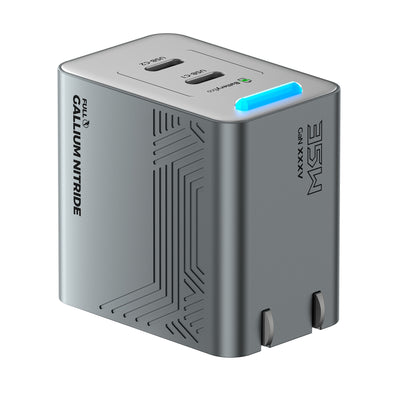 PHYSCE(ﾌｧｲｽ) 35W GaN急速充電器 USB-C×2 PD対応 2台同時でも最大43%速い ポート独立給電 360°RGBライト 折りたたみ式プラグ PSE技術基準適合 iPhone 17/16/15 iPad MacBook Air Galaxy対応