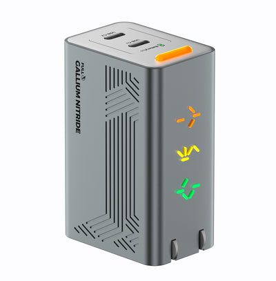 PHYSCE(ﾌｧｲｽ) 67W GaN急速充電器 USB-C×2 PD対応 2台同時でも最大47%速い ポート独立給電 360°RGBライト 折りたたみ式プラグ PSE技術基準適合 MacBook Pro 14 iPhone 17/16/15 iPad対応