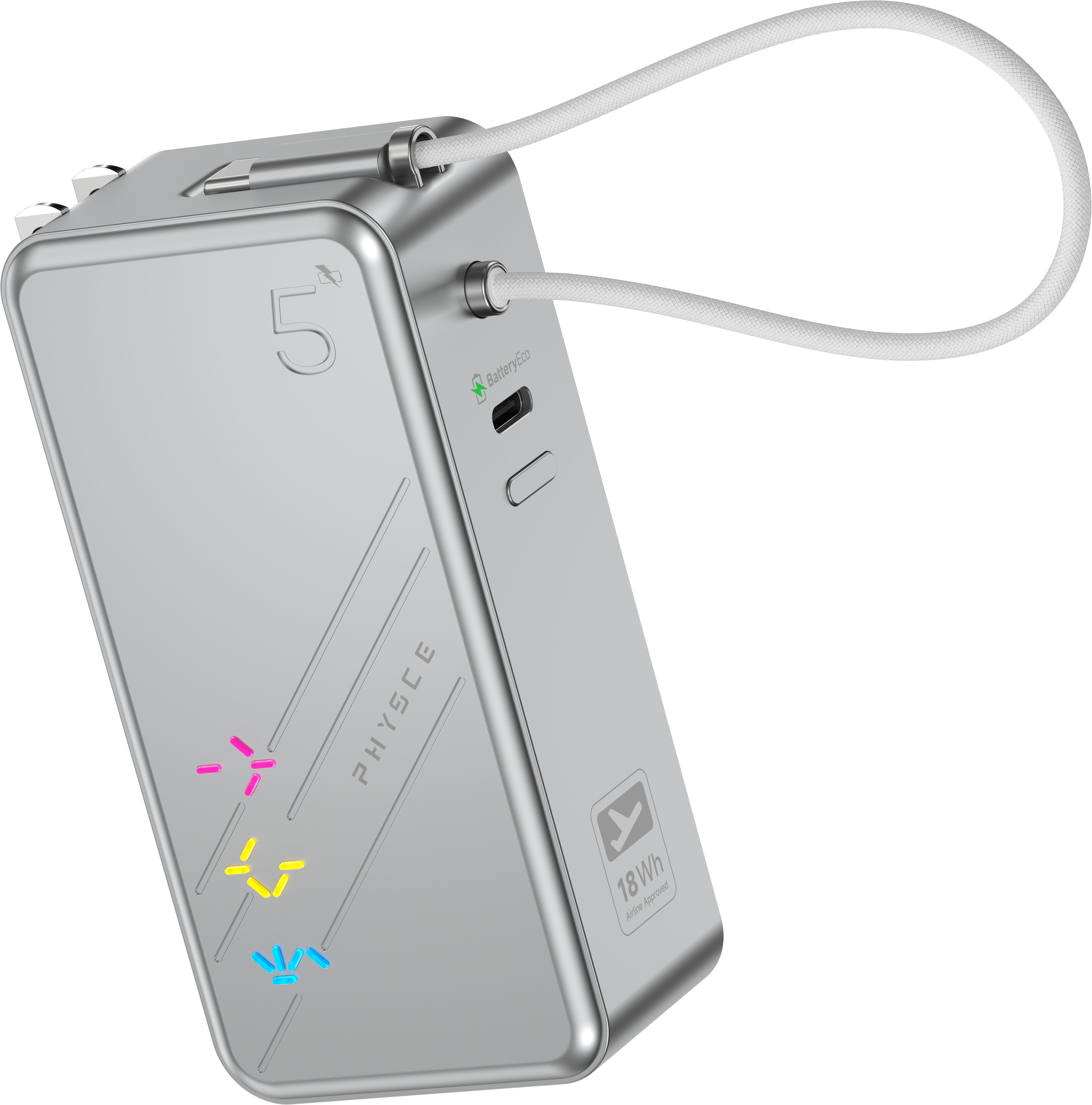 RGBエコ3-in-1モバイルバッテリー5K(4970mAh)