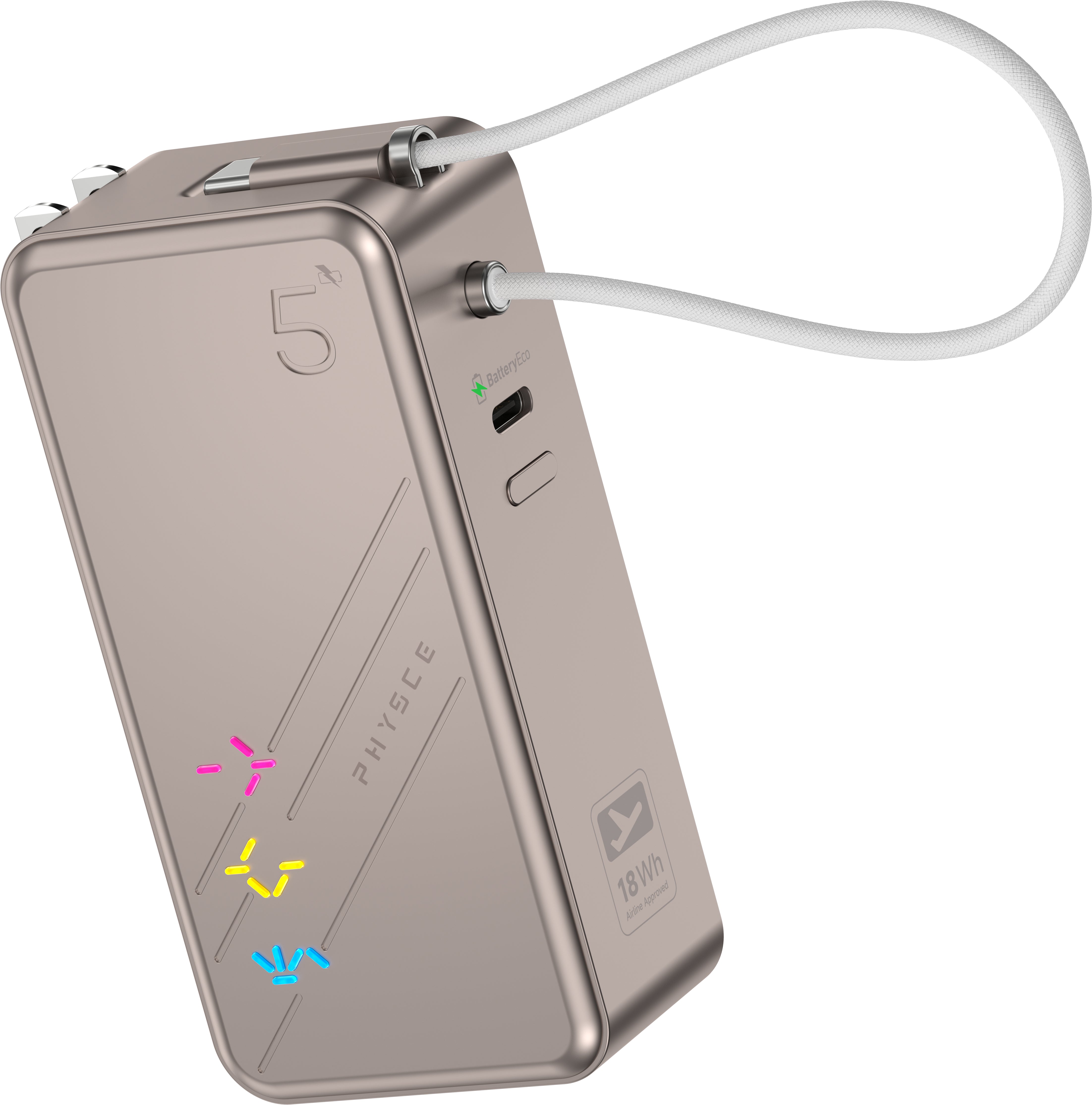RGBエコ3-in-1モバイルバッテリー5K(4970mAh)